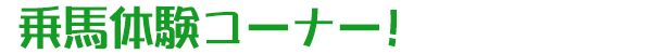 乗馬体験コーナー