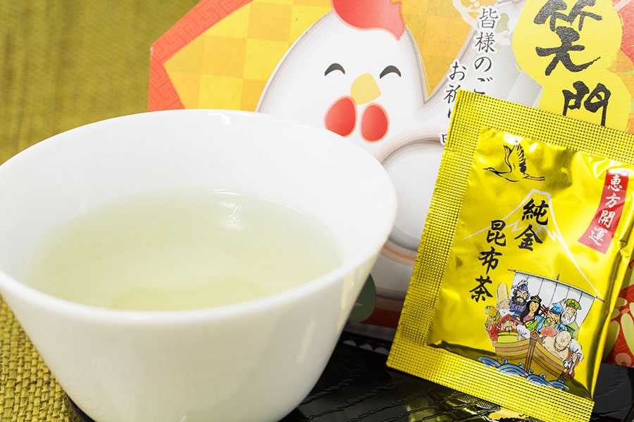 笑門来福_純金昆布茶_お茶イメージ