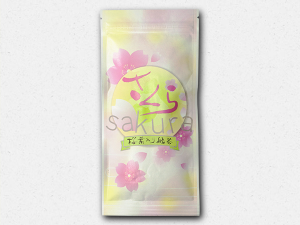 さくら葉入り緑茶パッケージ