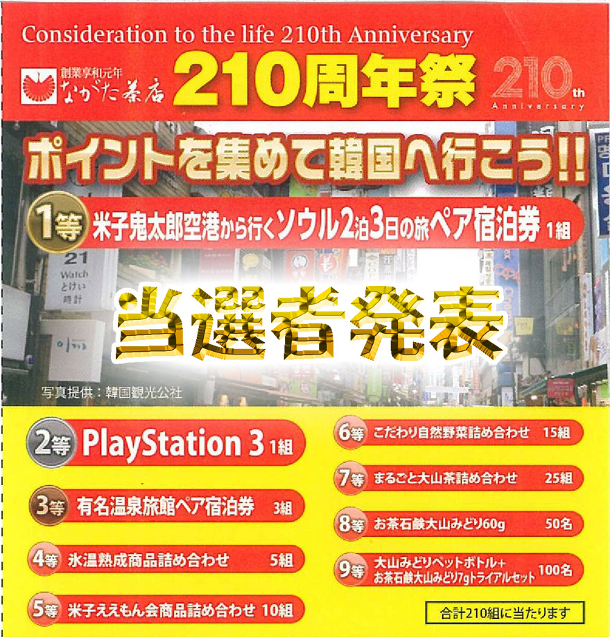 当選者発表ＴＯＰ